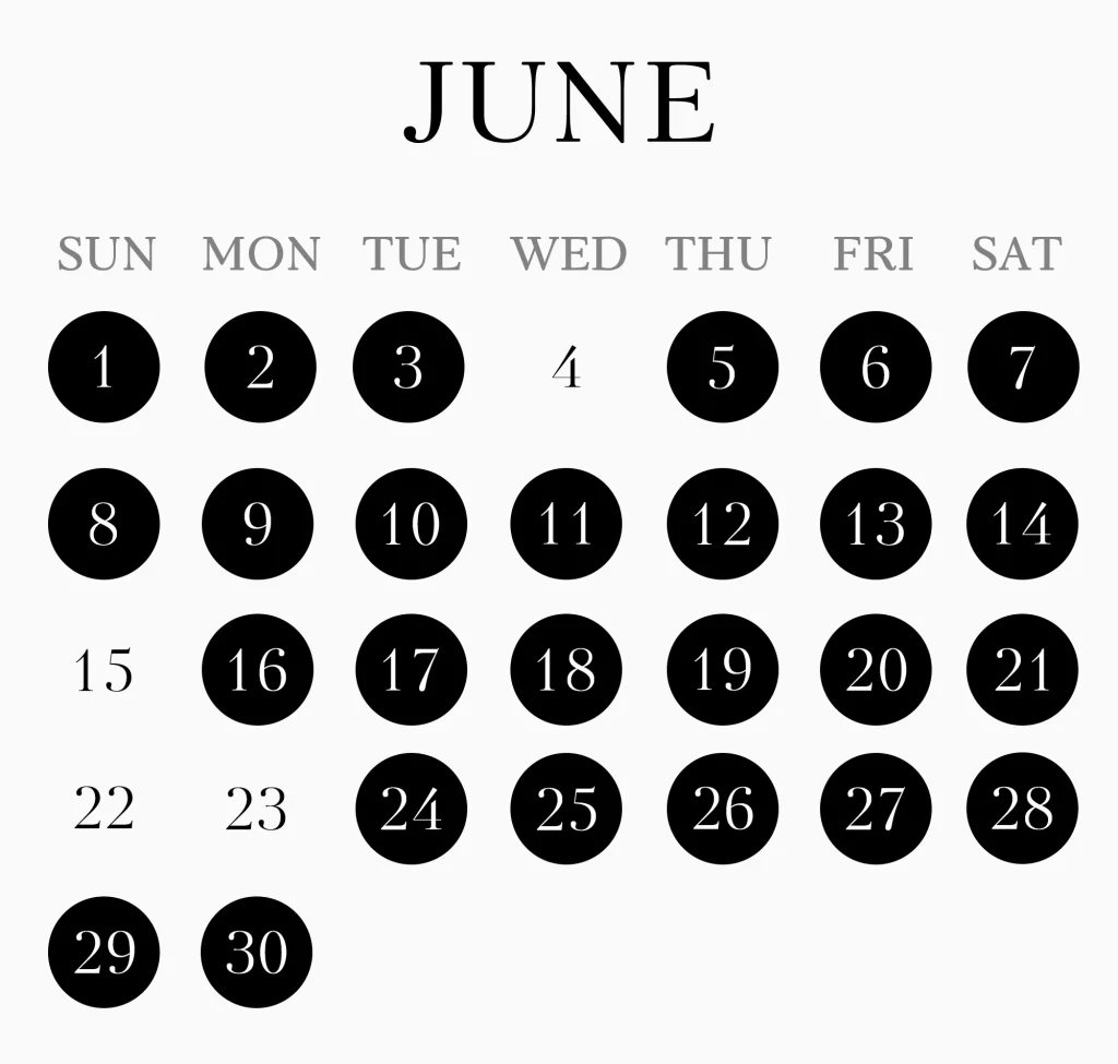 2025年6月　営業日のお知らせ【恵比寿院・六本木院】