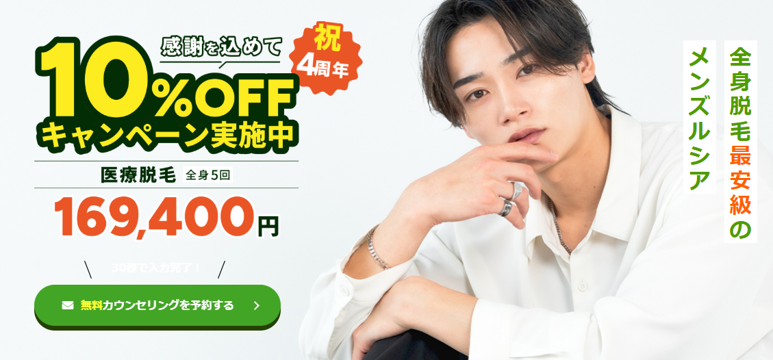 メンズルシア医療脱毛